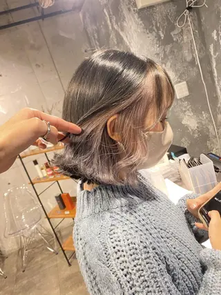 ミディアム カラー エフェクトブリーチ 🌟前澤啓太朗のヘアスタイル