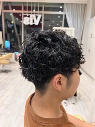 ショート パーマ メンズ特化☝️添田 好恵のヘアスタイル