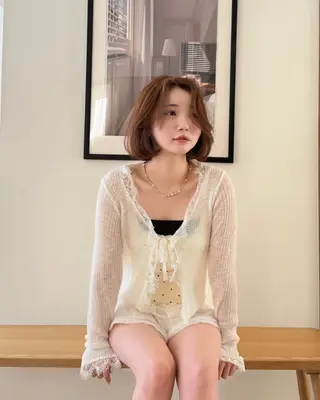 ショート カラー 木元 瑛✂︎ボブのヘアスタイル