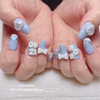 ミディアム ネイル 🐾enen style 🐾のネイルデザイン