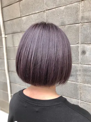 ショート カラー ダブルスキルエクステ /羽エクステ白石宇由のヘアスタイル