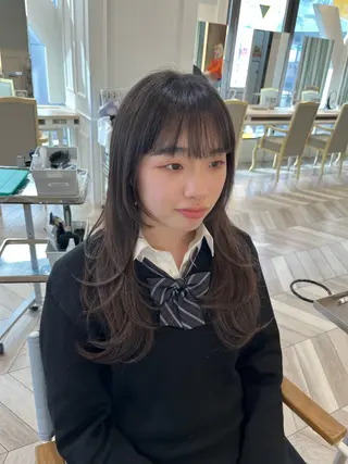セミロング レイヤー⭐️カラー ⭐️平川雅史のヘアスタイル