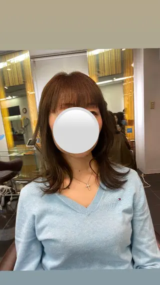 ミディアム カラー 藤岡杏華 /垢抜け✂︎のヘアスタイル
