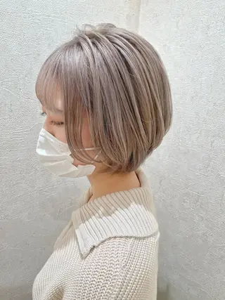 ショート カラー ヘアアレンジ シアーベージュニスト 🥣大石亜里紗のヘアスタイル