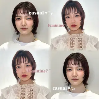 ショート カラー 透明感カラー×レイヤ ー🧊横田 冴のヘアスタイル