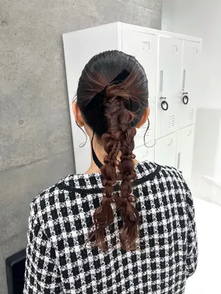 ロング ヘアアレンジ 卒業式お呼ばれ🕊️ ヘアセット✴︎ミキのヘアスタイル