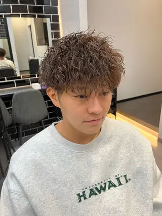 ショート パーマ ヘアアレンジ メンズ men'slapis YUTOのヘアスタイル