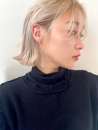 ショート カラー ヘアアレンジ 髪質改善カラー&TR 縮毛矯正/弱酸性矯正のヘアスタイル