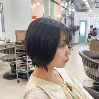 ミディアム 柔らか透明感カラー ｜ほんのりレイヤー｜のヘアスタイル