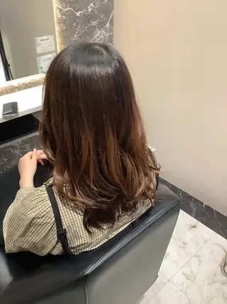 ミディアム 骨格／顔型／診断／ 伏見／飯味 華菜のヘアスタイル