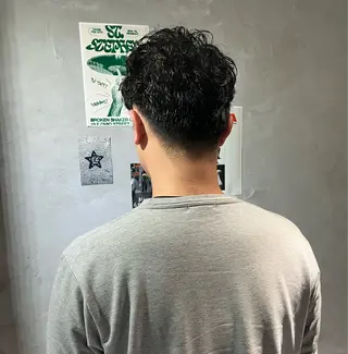 ショート パーマ メンズ door white hideのヘアスタイル