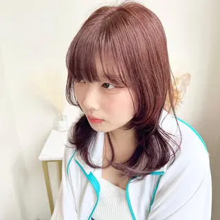 セミロング カラー 髪質改善/韓国ヘア 顔まわり特化yutoのヘアスタイル
