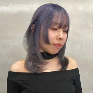 セミロング サカモト ナオミのヘアスタイル