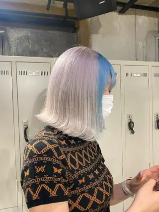 ミディアム カラー エフェクトブリーチ 🌟前澤啓太朗のヘアスタイル