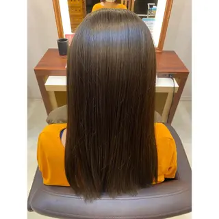 ミディアム カラー パーマ オーガニックカラー/ 髪質改善/暗髪/ボブのヘアスタイル