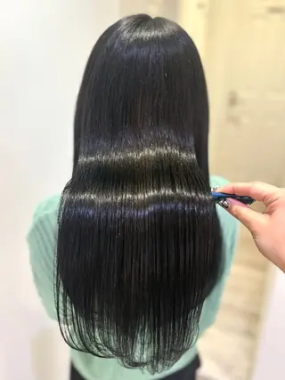 ロング カラー 💙mai🫧 縮毛矯正・ハイライトのヘアスタイル