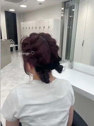 カラー ヘアアレンジ 🫧韓国風透明感 ヘア🫧towaのヘアスタイル
