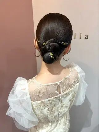 セミロング ヘアアレンジ Mila Akariのヘアスタイル