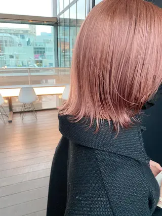 ミディアム カラー ヨシモトリョウ 髪質改善/美髪のヘアスタイル