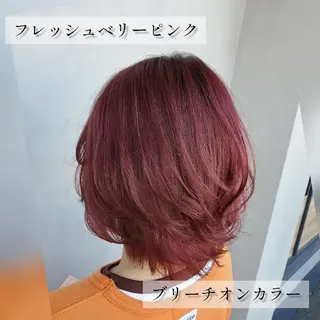 ミディアム カラー ブリーチカラー/ 美髪矯正/佐伯 駿のヘアスタイル