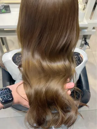 セミロング 恵比寿韓国レイヤー× 艶透明感カラー大場のヘアスタイル