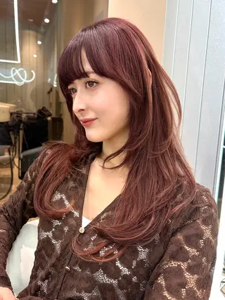 ロング 大宮🤍縮毛矯正 レイヤー🪽なるのヘアスタイル