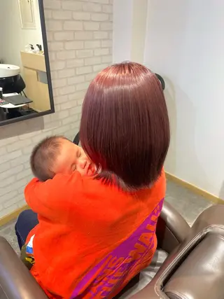 ミディアム カラー 西村 れいのヘアスタイル