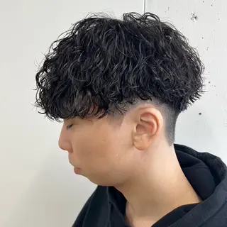 ミディアム パーマ メンズ 立川メンズ特化/ パーマ職人/氣田瞬介のヘアスタイル