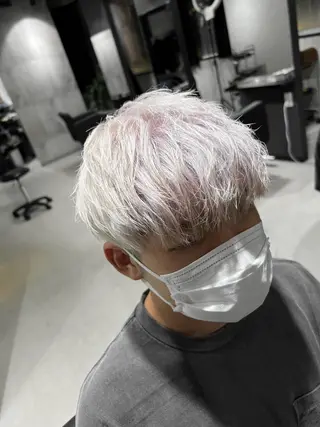 ショート カラー メンズ 髪質改善_WHITE RYUSUKEのヘアスタイル