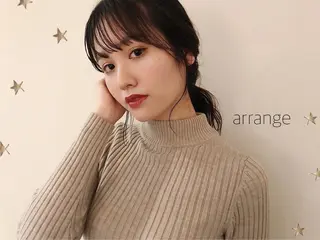 セミロング カラー ヘアアレンジ 市川 千夏のヘアスタイル