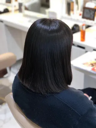 ミディアム パーマ 安井　昴 💫ブリーチ縮毛矯正のヘアスタイル
