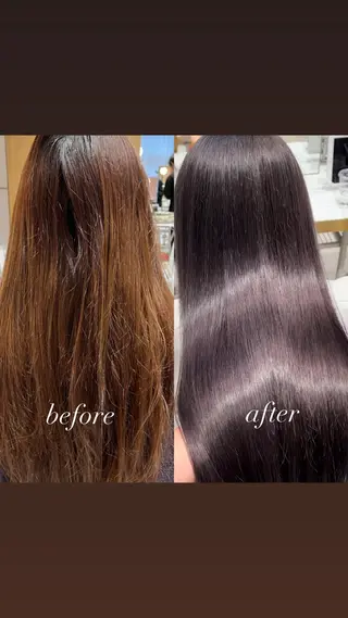 ロング 赤み消し透明感カラー 似合わせ前髪柴田礼空のヘアスタイル