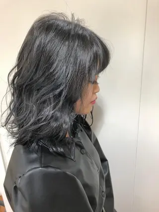 ミディアム カラー 髪質改善/縮毛矯正 /恵比寿/横山将大のヘアスタイル