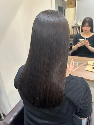 ロング 縮毛矯正+モテカラー 🎀✨MIHOのヘアスタイル