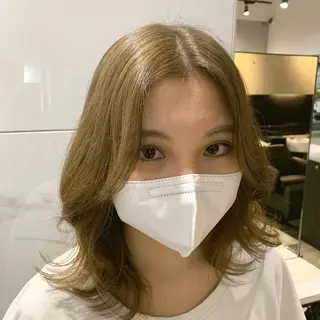 セミロング カラー もてぎさやか👩🏻 🪄巻ける縮毛矯正のヘアスタイル