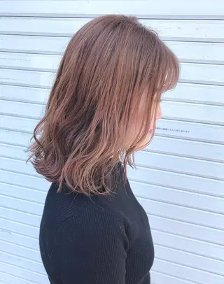 ミディアム 髪質改善×潤艶カラー ⭐️岡田崇彰のヘアスタイル