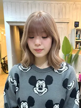 ミディアム 髪のお医者さん南船場 ARCHEゆうまのヘアスタイル