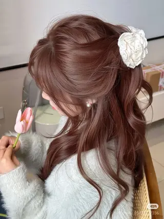 ロング カラー 🎀暖色/ラベンダー /paru🤍のヘアスタイル