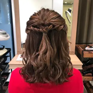 ミディアム ヘアアレンジ ヘアセット/メンズ パーマChihoのヘアスタイル