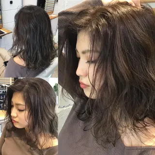 セミロング 嶋崎 啓人のヘアスタイル