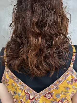 ミディアム パーマ デザインパーマ/ カット/nanaのヘアスタイル