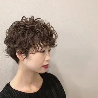 ショート パーマ 山口 浩之のヘアスタイル