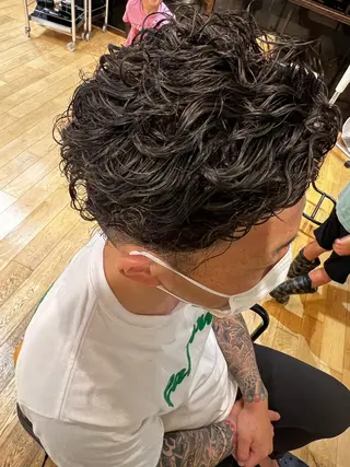 パーマ メンズ Ore🫧タナカマヤ /柔らかい質感カラーのヘアスタイル