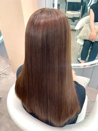 ロング 大宮🤍縮毛矯正 レイヤー🪽なるのヘアスタイル