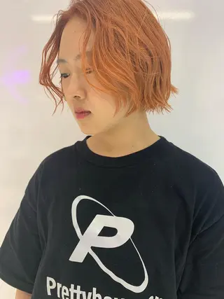 ショート カラー レイヤー/ブリーチ HIKARU ♡のヘアスタイル