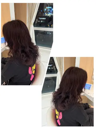 ロング カラー パーマ 縮毛矯正&髪質改善 西野のヘアスタイル