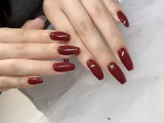 ネイル I-nailロング /ワンホン/キラキラのネイルデザイン