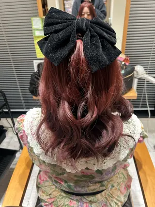 セミロング ヘアアレンジ 上田 美月のヘアスタイル