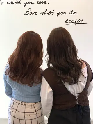 セミロング カラー 河内 元伸のヘアスタイル