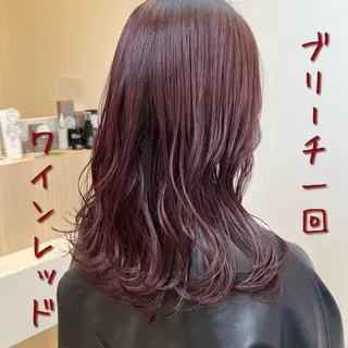 セミロング カラー レイヤー/艶カラー 奥野恭平のヘアスタイル